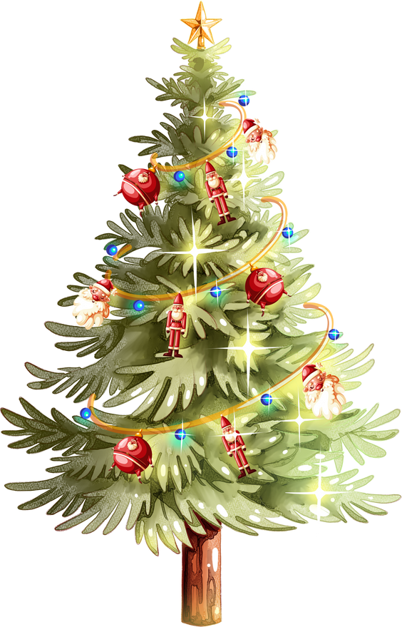 Watercolor Christmas Tree Illustration